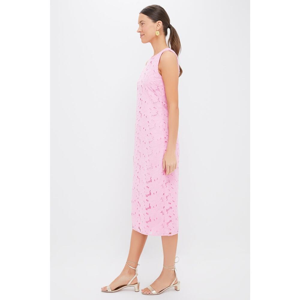 HYACINTH HOUSE Carnation Pink Eyelet Evelyn Midi Dress Size S NWT - Picture 6 of 8